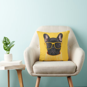 Niedliche Kleintiere French Bulldog-Sonnenbrille Kissen