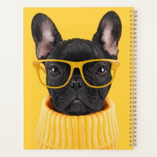 Niedliche Kleintiere | French Bulldog-Sonnenbrille Planer (Rückseite)