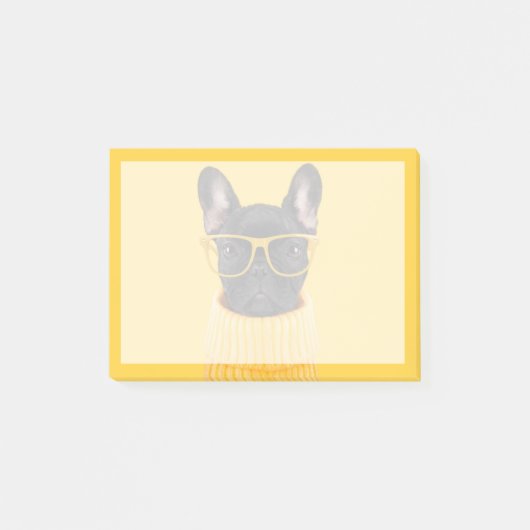 Niedliche Kleintiere | French Bulldog-Sonnenbrille Post-it Klebezettel (Vorderseite)