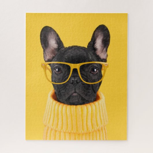 Niedliche Kleintiere | French Bulldog-Sonnenbrille Puzzle (Vertikal)