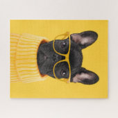 Niedliche Kleintiere | French Bulldog-Sonnenbrille Puzzle (Horizontal)
