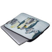 Niedliche Kleintiere | Fütternd Baby Pinguin Laptopschutzhülle (Vorne Knopf)