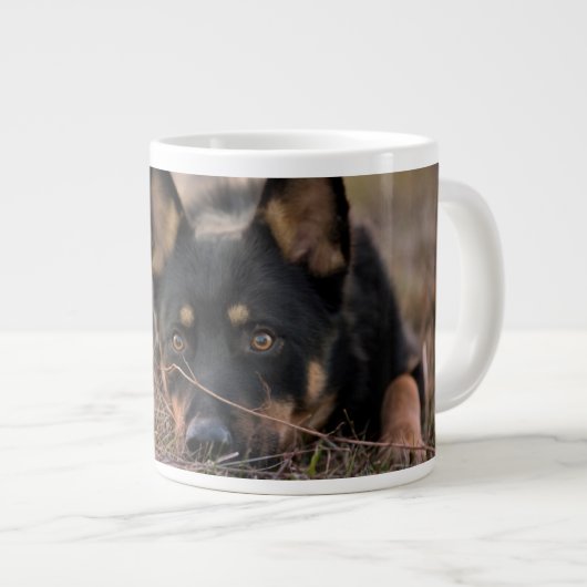 Niedliche Kleintiere | German Shepherd Puppy Jumbo-Tasse (Vorderseite Rechts)
