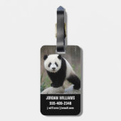 Niedliche Kleintiere | Giant Panda Baby Gepäckanhänger (Rückseite vertikal)