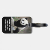 Niedliche Kleintiere | Giant Panda Baby Gepäckanhänger (Rückseite horizontal)
