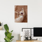 Niedliche Kleintiere | Ginger Kitten Yawning Poster (Heimbüro)
