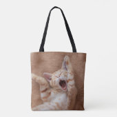 Niedliche Kleintiere | Ginger Kitten Yawning Tasche (Rückseite)