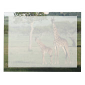 Niedliche Kleintiere | Giraffe Calf & Mama Notizblock (Vorderseite)