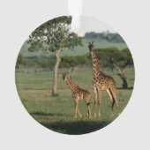 Niedliche Kleintiere | Giraffe Calf & Mama Ornament (Rückseite)