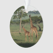Niedliche Kleintiere | Giraffe Calf & Mama Ornament (Vorderseite)