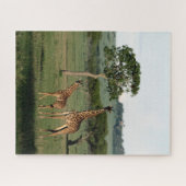 Niedliche Kleintiere | Giraffe Calf & Mama Puzzle (Horizontal)