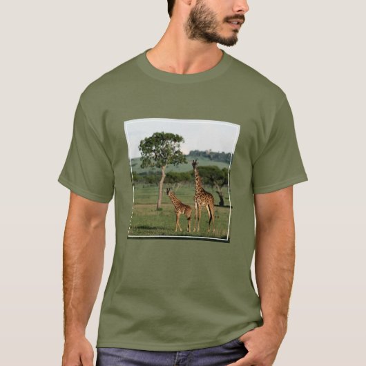 Niedliche Kleintiere | Giraffe Calf & Mama T-Shirt (Vorderseite)