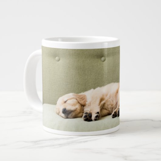 Niedliche Kleintiere | Golden Retriever Puppy 2 Jumbo-Tasse (Vorderseite Links)