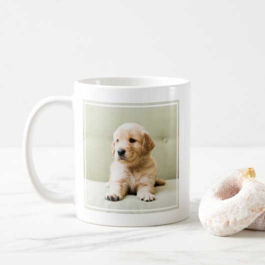 Niedliche Kleintiere | Golden Retriever Puppy Kaffeetasse (Mit Donut)