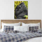 Niedliche Kleintiere | Gorilla & Baby Leinwanddruck (Insitu (Schlafzimmer))
