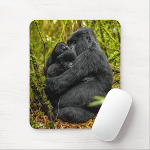 Niedliche Kleintiere Gorilla & Baby Mousepad