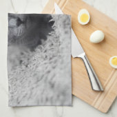 Niedliche Kleintiere | Graue Katze Geschirrtuch (Viertel Falte)