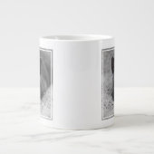 Niedliche Kleintiere | Graue Katze Jumbo-Tasse (Vorderseite)