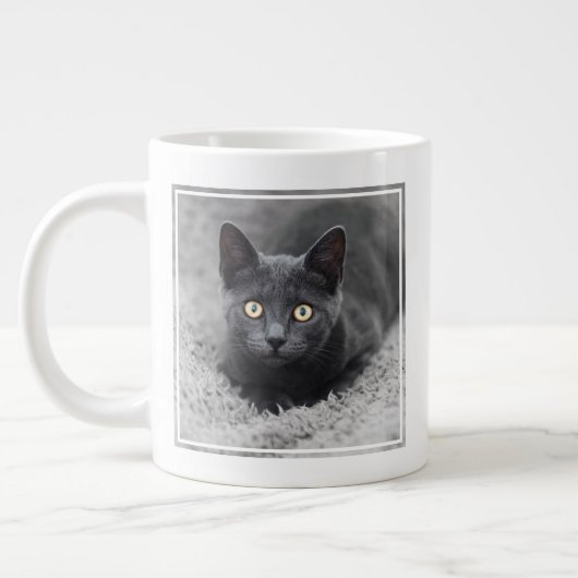 Niedliche Kleintiere | Graue Katze Jumbo-Tasse (Links)