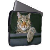 Niedliche Kleintiere | Grey Tabby Cat Face Laptopschutzhülle (Vorne Rechts)