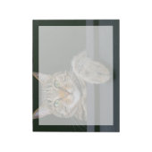 Niedliche Kleintiere | Grey Tabby Cat Face Notizblock (Rotiert)