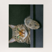 Niedliche Kleintiere | Grey Tabby Cat Face Puzzle (Vertikal)