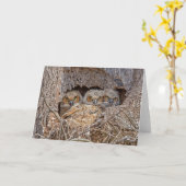 Niedliche Kleintiere | Große Horned Chips Karte (Gelbe Blume)