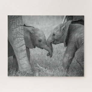 Niedliche Kleintiere Gruß von Baby Elephants Puzzle