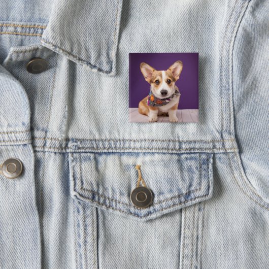 Niedliche Kleintiere | Halloween Corgi Button (Beispiel)