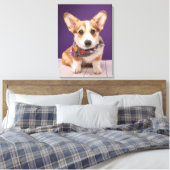 Niedliche Kleintiere | Halloween Corgi Leinwanddruck (Insitu (Schlafzimmer))