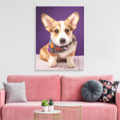 Niedliche Kleintiere | Halloween Corgi Leinwanddruck (Insitu (Wohnzimmer))