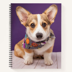 Niedliche Kleintiere   Halloween Corgi Notizblock