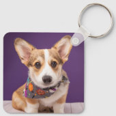 Niedliche Kleintiere | Halloween Corgi Schlüsselanhänger (Rückseite)