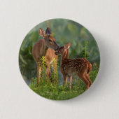 Niedliche Kleintiere | Hirsch und Baby Button (Vorderseite)