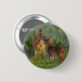 Niedliche Kleintiere | Hirsch und Baby Button (Vorne & Hinten)