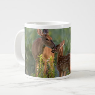 Niedliche Kleintiere Hirsch und Baby Jumbo-Tasse