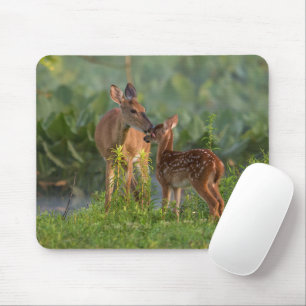 Niedliche Kleintiere   Hirsch und Baby Mousepad
