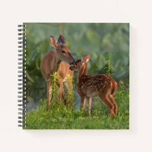 Niedliche Kleintiere Hirsch und Baby Notizblock