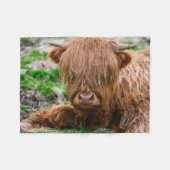 Niedliche Kleintiere | Hochlandkuhkalb Fleecedecke (Vorderseite (Horizontal))