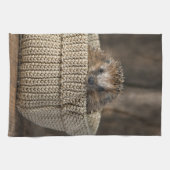 Niedliche Kleintiere | Igel in einem Korb Geschirrtuch (Horizontal)