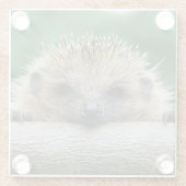 Niedliche Kleintiere | Igel Lächeln Glasuntersetzer (Rückseite)