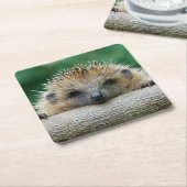 Niedliche Kleintiere | Igel Lächeln Rechteckiger Pappuntersetzer (angewinkelt)