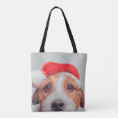 Niedliche Kleintiere | Jack Russell Dog Santa Clau Tasche (Rückseite)