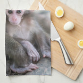 Niedliche Kleintiere | Japanische Affen Geschirrtuch (Viertel Falte)