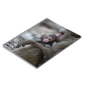 Niedliche Kleintiere | Japanischer Affe & Baby Notizblock (Linke Seite)