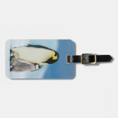 Niedliche Kleintiere | Kaiser Penguin Chick Gepäckanhänger (Vorderseite horizontal)