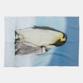 Niedliche Kleintiere | Kaiser Penguin Chick Geschirrtuch (Horizontal)