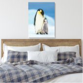 Niedliche Kleintiere | Kaiser Penguin Chick Leinwanddruck (Insitu (Schlafzimmer))