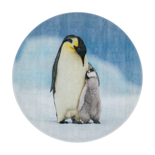Niedliche Kleintiere | Kaiser Penguin Chick Schneidebrett (Vorderseite)