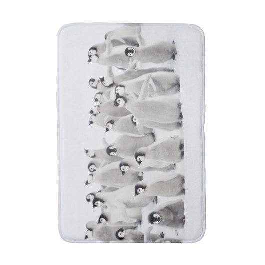 Niedliche Kleintiere | Kaiser Penguin Chicks Badematte (Vorderseite Vertikal)